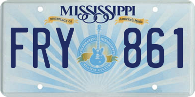 MS license plate FRY861