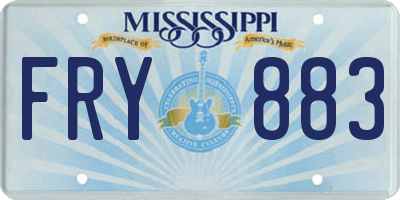 MS license plate FRY883