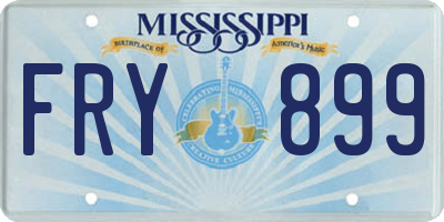 MS license plate FRY899