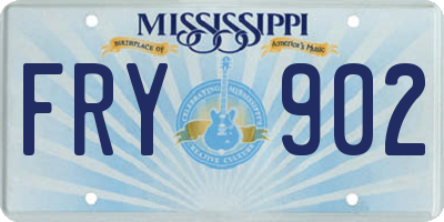 MS license plate FRY902