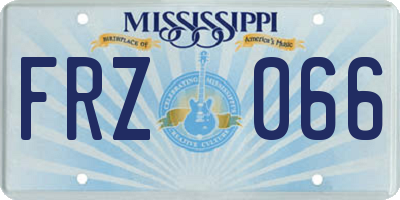 MS license plate FRZ066