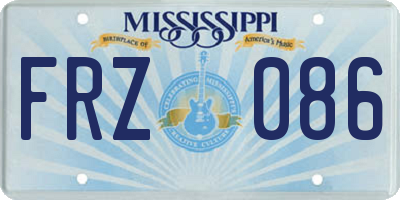 MS license plate FRZ086