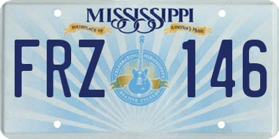 MS license plate FRZ146