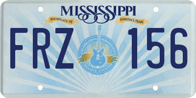 MS license plate FRZ156