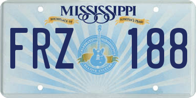 MS license plate FRZ188