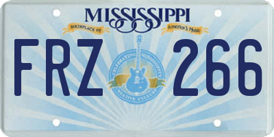 MS license plate FRZ266