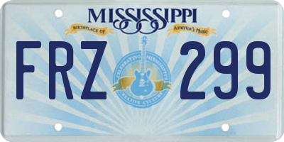 MS license plate FRZ299
