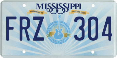 MS license plate FRZ304