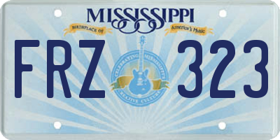 MS license plate FRZ323