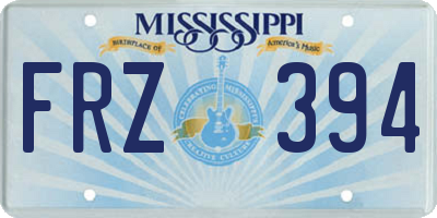 MS license plate FRZ394