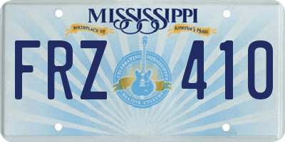 MS license plate FRZ410