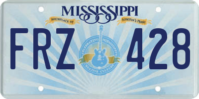 MS license plate FRZ428