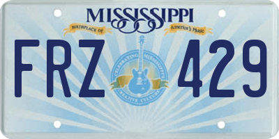 MS license plate FRZ429