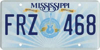 MS license plate FRZ468