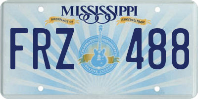 MS license plate FRZ488