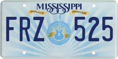 MS license plate FRZ525