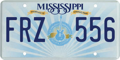 MS license plate FRZ556