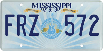 MS license plate FRZ572