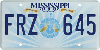 MS license plate FRZ645
