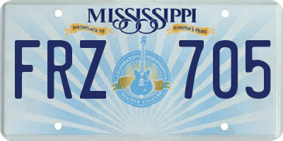 MS license plate FRZ705