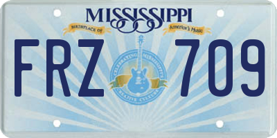 MS license plate FRZ709
