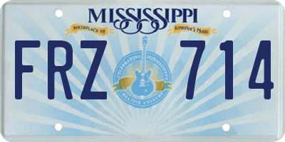 MS license plate FRZ714