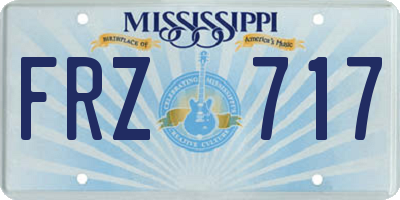 MS license plate FRZ717