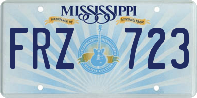 MS license plate FRZ723