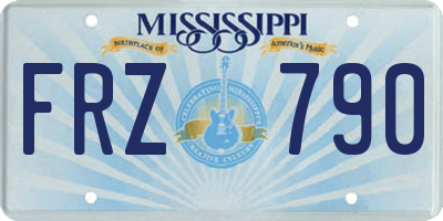 MS license plate FRZ790