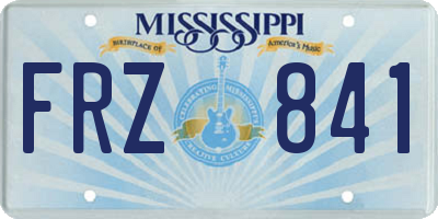 MS license plate FRZ841