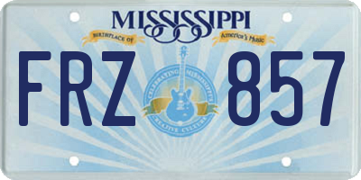 MS license plate FRZ857