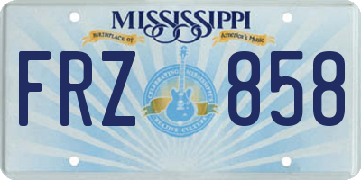 MS license plate FRZ858