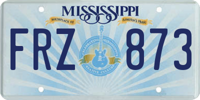 MS license plate FRZ873