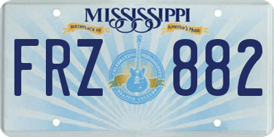 MS license plate FRZ882