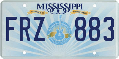 MS license plate FRZ883