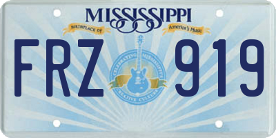 MS license plate FRZ919