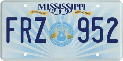 MS license plate FRZ952
