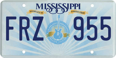 MS license plate FRZ955