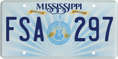 MS license plate FSA297