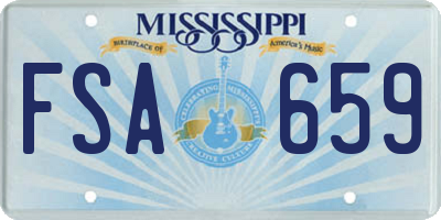 MS license plate FSA659