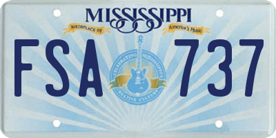MS license plate FSA737