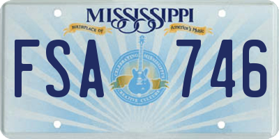 MS license plate FSA746