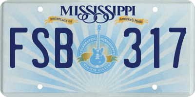 MS license plate FSB317