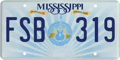 MS license plate FSB319