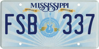 MS license plate FSB337