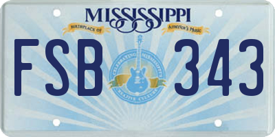 MS license plate FSB343