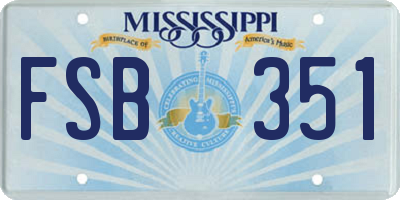 MS license plate FSB351