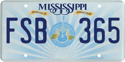 MS license plate FSB365