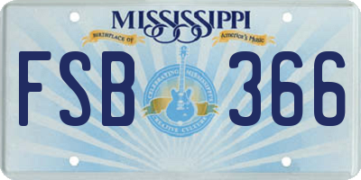 MS license plate FSB366