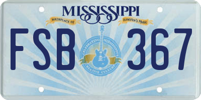 MS license plate FSB367
